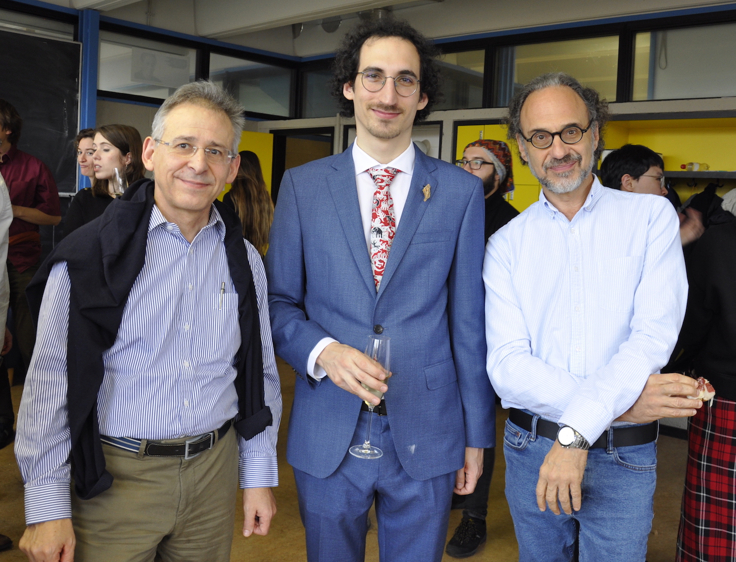 Josue Tonelli-Cueto and his supervisors after his doctoral defence.