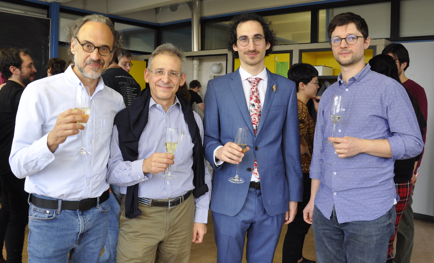 Josue Tonelli-Cueto with his doctoral committee after his doctoral defence.